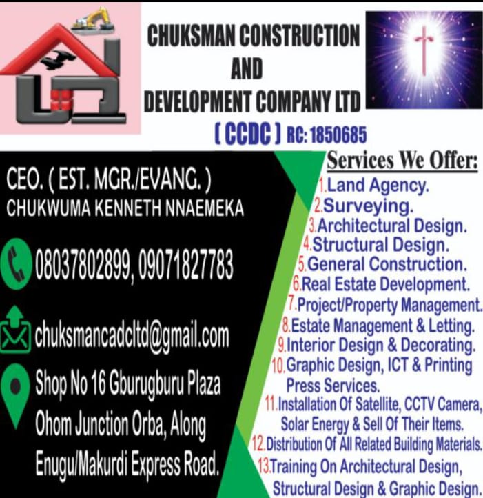 Chuksman Construction & Development Ltd